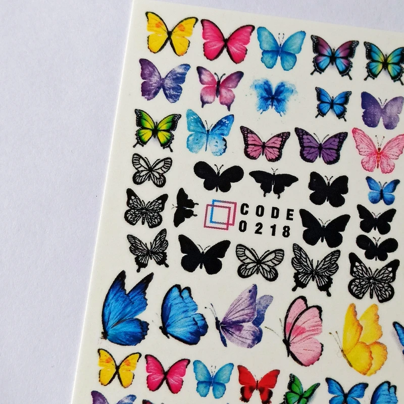 عکس شماره 3 : برچسب لنز ناخن مدل پروانه کد 218