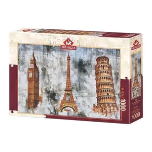 پازل 1000 تکه آرت پازل مدل Three Cities Three Towers كد 5199
