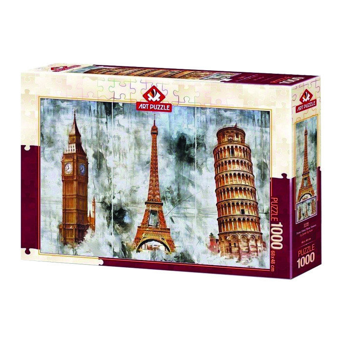 پازل 1000 تکه آرت پازل مدل Three Cities Three Towers كد 5199