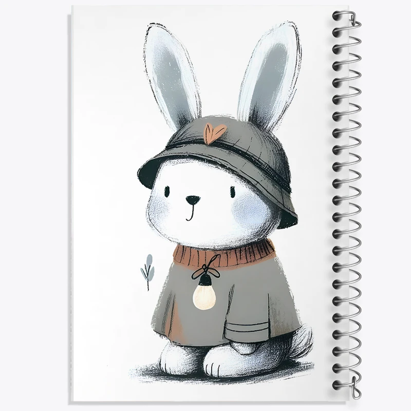 دفتر مشق 100 برگ خندالو طرح خرگوش کیوت کد N3865