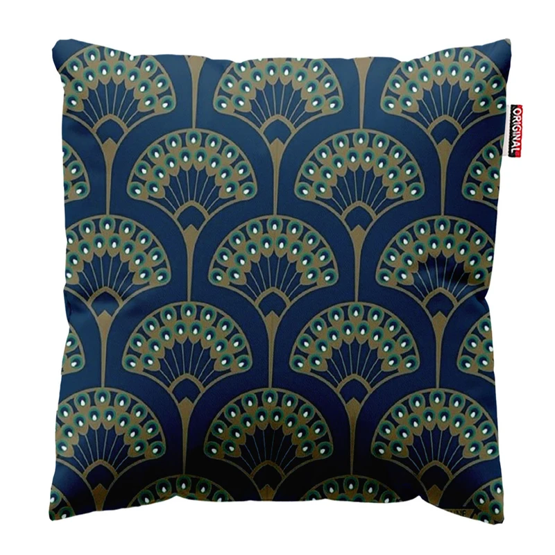 کوسن پاد آفرین مدل پرهای طاووس زیبا کد 22 سایز 30*30*15 سانتی متر