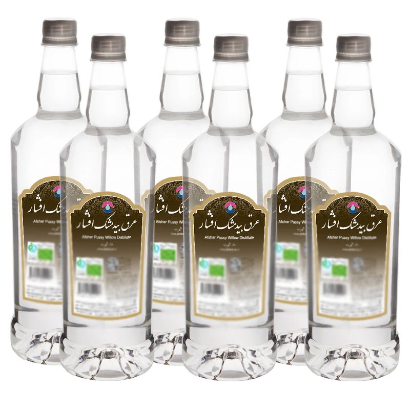 عرق بیدمشک افشار - 1 لیتر بسته 6 عددی