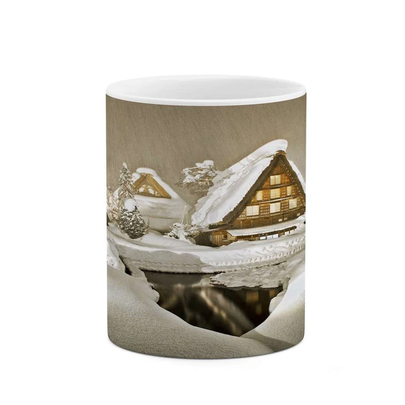 ماگ کاکتی مدل خانه برفی کد mgh10772