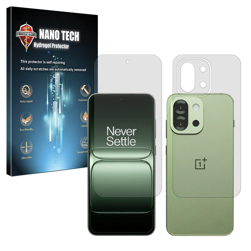 محافظ صفحه نمایش شفاف نانو تک مدل Tough مناسب برای گوشی موبایل وان پلاس 13s به همراه محافظ پشت گوشی