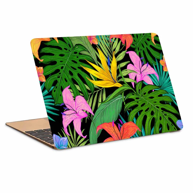 استیکر لپ تاپ طرح pattern tropical flowers کد N-470مناسب برای لپ تاپ 15.6 اینچ
