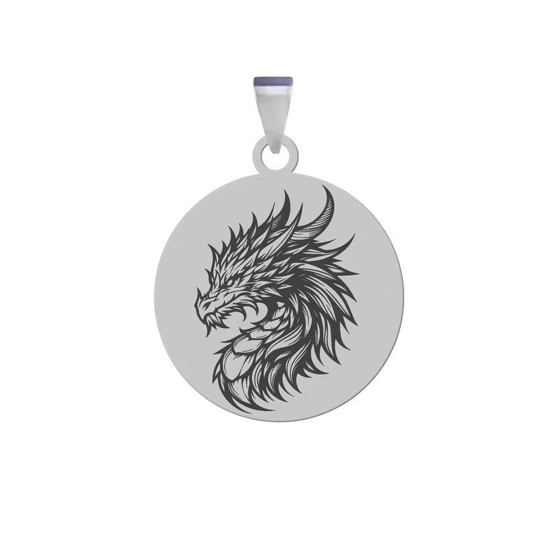 آویز گردنبند زنانه و مردانه هایکا مدل رخ اژدها کد z.jh 284