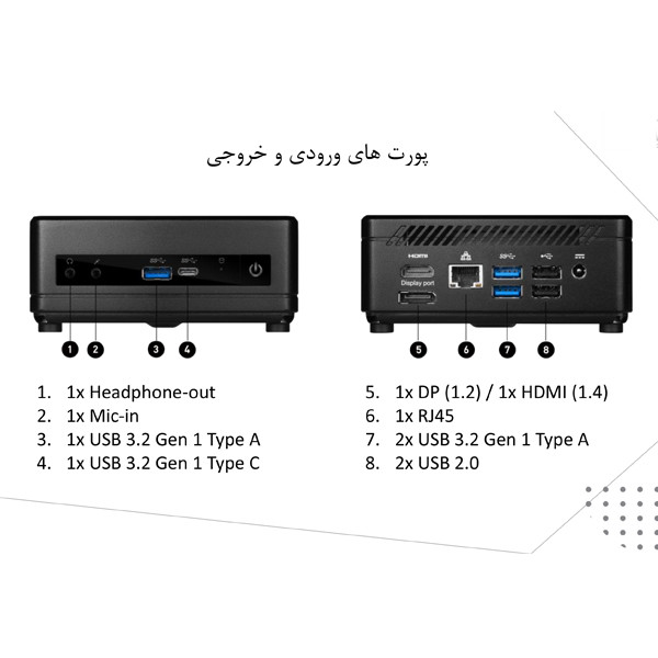 کامپیوتر کوچک ام اس آی مدل Cubi 5-i5 8GB 256SSD