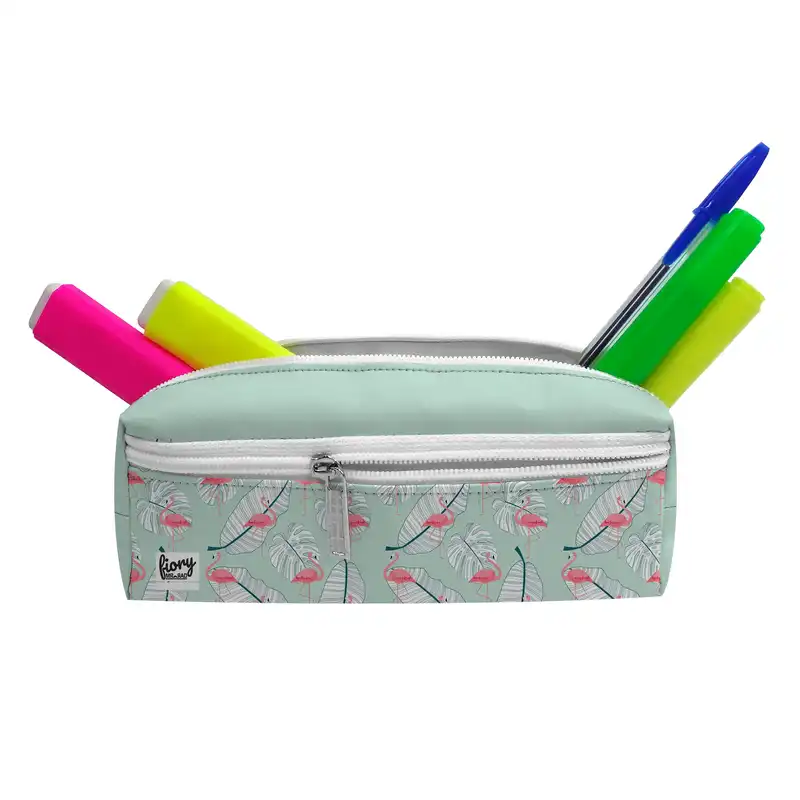 جامدادی مستر راد مدل سه زیپ طرح فلامینگو کد fiory 2539