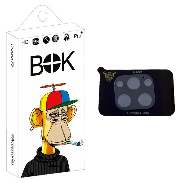 محافظ لنز دوربین بوک مدل 3D کربن مناسب برای گوشی موبایل اپل iPhone 12 Pro Max