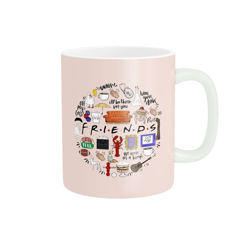 ماگ پاد آفرین طرح سریال فرندز  مدل تکه های ماندگار کد 94