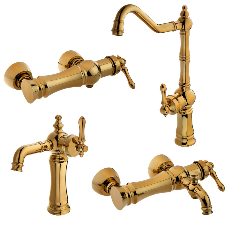 ست شیرآلات پرکاس مدل بیزانس کد 01 مجموعه 4 عددی