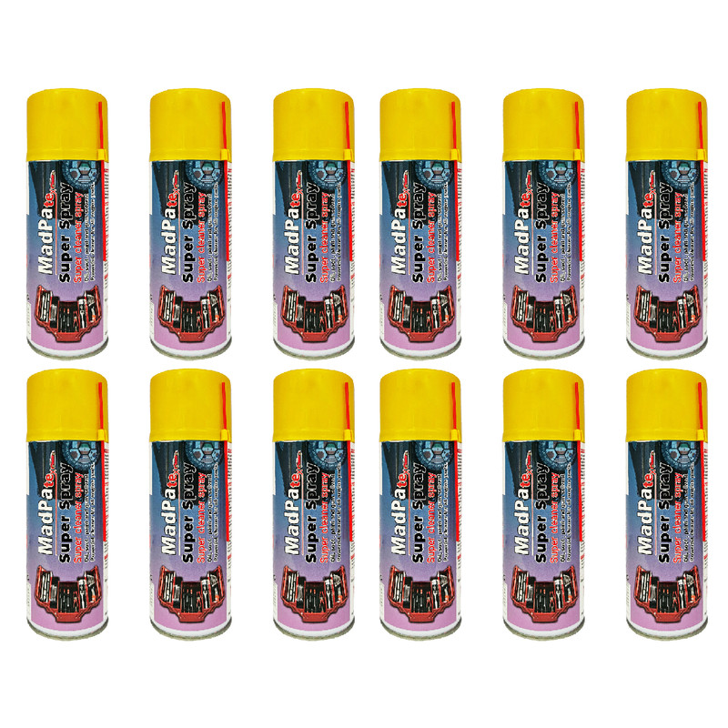 اسپری تمیز کننده انژکتور و دریچه گاز گروه مدپا مدل سوپر حجم 400 میلی لیتر بسته 12 عددی
