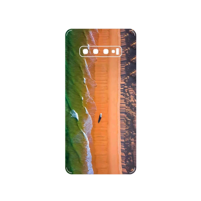 برچسب پوششی ماهوت مدل Beach and Green Sea مناسب برای گوشی موبایل سامسونگ Galaxy S10 Plus