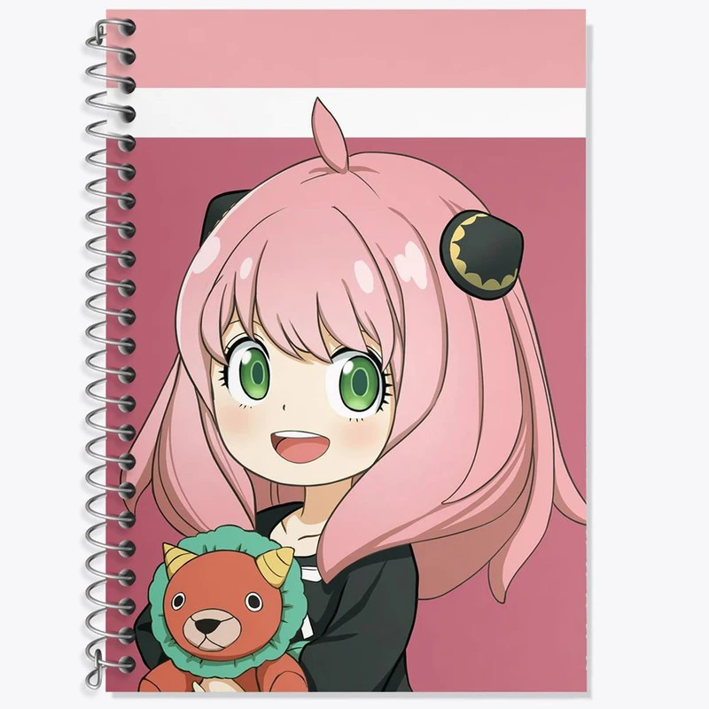 دفتر زبان 50 برگ خندالو مدل دو خط طرح انیا فورجر انیمه اسپای ایکس فمیلی Spy x Family کد 17709