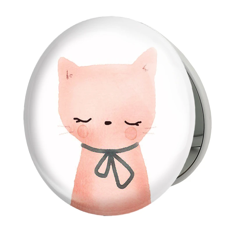 آینه جیبی خندالو طرح گربه مدل تاشو کد 5198 