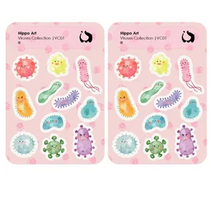 برچسب هیپو آرت مدل ویروس بسته دو عددی