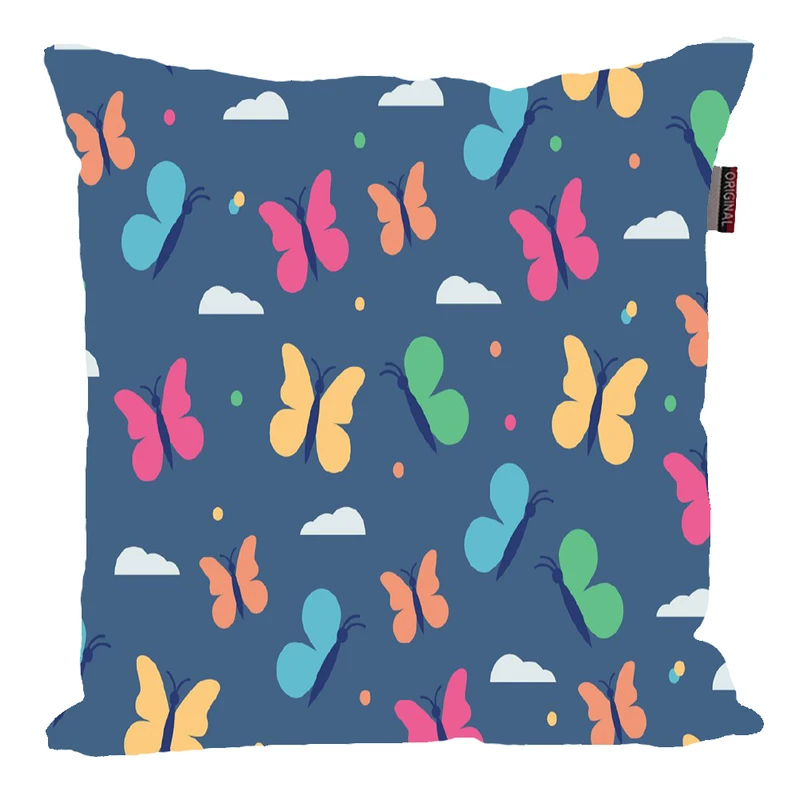 کوسن پاد آفرین مدل فانتزی طرح پروانه رنگی کد p;306
