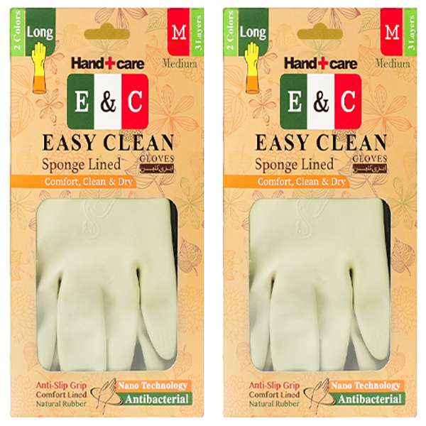 دستکش نظافت ایزی کلین مدل M-L بسته 2 عددی