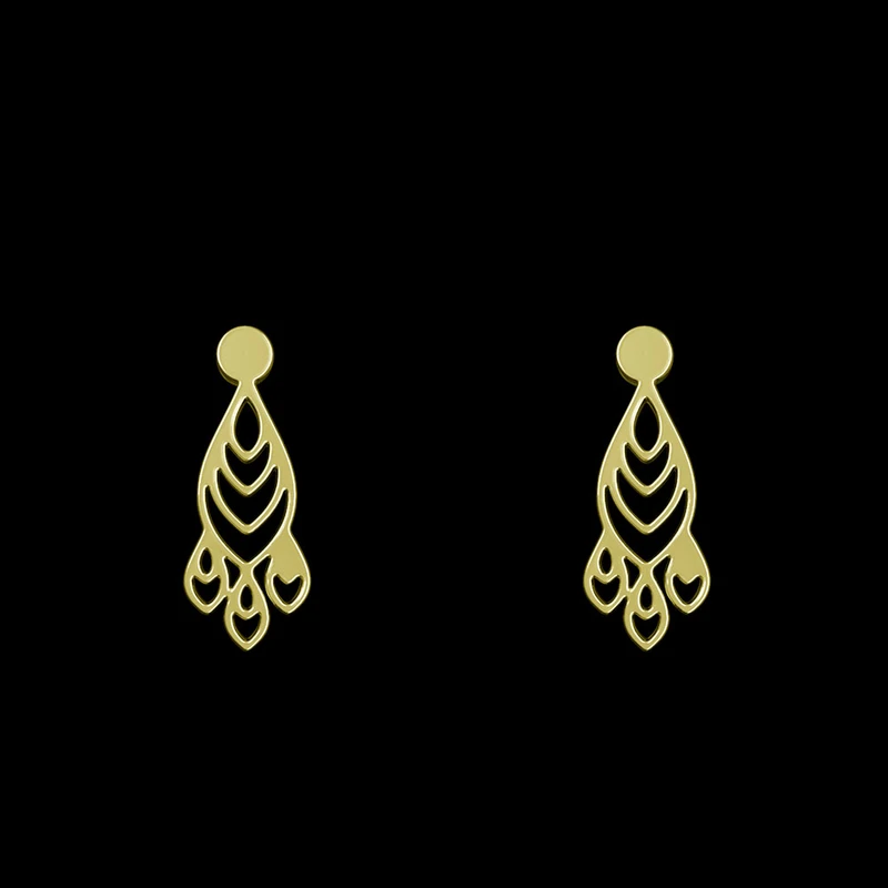 گوشواره طلا 18 عیار زنانه مدوپد مدل اشک کد GA1-12799