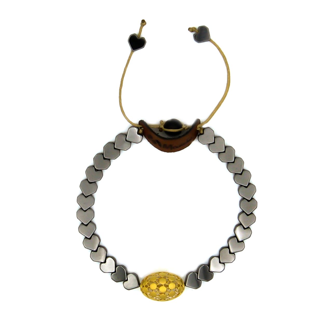 دستبند طلا 18 عیار زنانه مانچو مدل قلب کد bfg215 -  - 5
