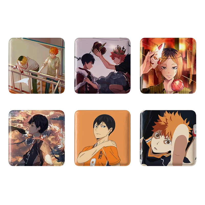 مگنت خندالو طرح انیمه هایکیو Haikyu کد 981B مجموعه 6 عددی