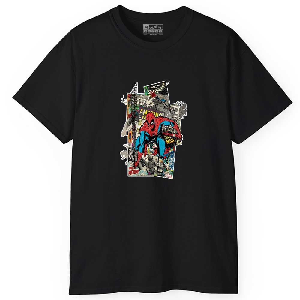 تی شرت آستین کوتاه مردانه پاد آفرین مدل اسپرت طرح مردعنکبوتی قهرمان کد 01062 -  - 6