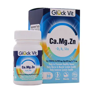 قرص کلسیم منیزیم زینک گلوک ویت بسته 30 عددی