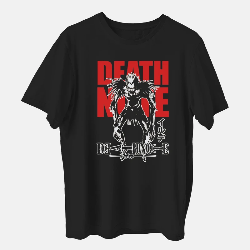 تی شرت آستین کوتاه پسرانه مدل انیمه ای دث نوت anm272