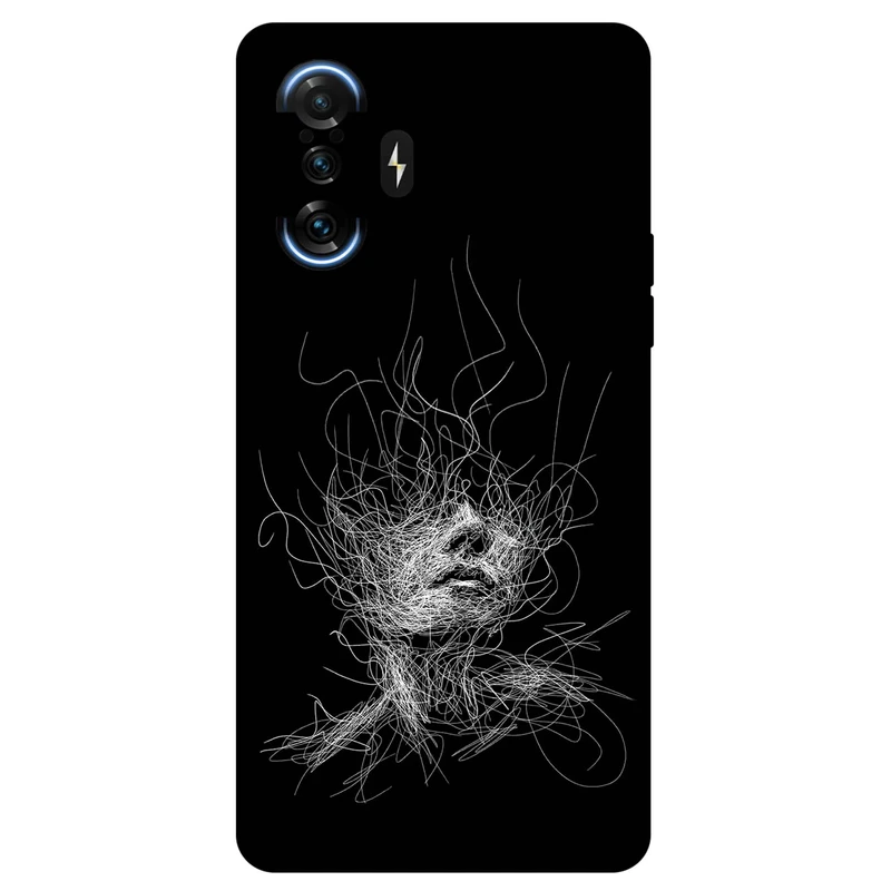 کاور مگافون طرح اسکچ صورت مدل 7423 مناسب برای گوشی موبایل شیائومی Poco F3 GT