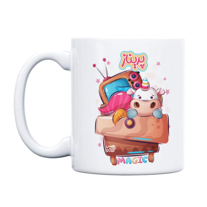 ماگ حس آمیزی طرح  تکشاخ مدل پریناز 