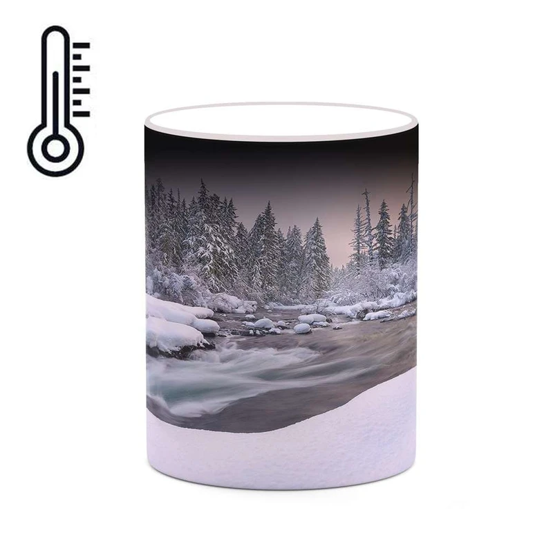 ماگ حرارتی کاکتی مدل منظره برفی کد mgh18497