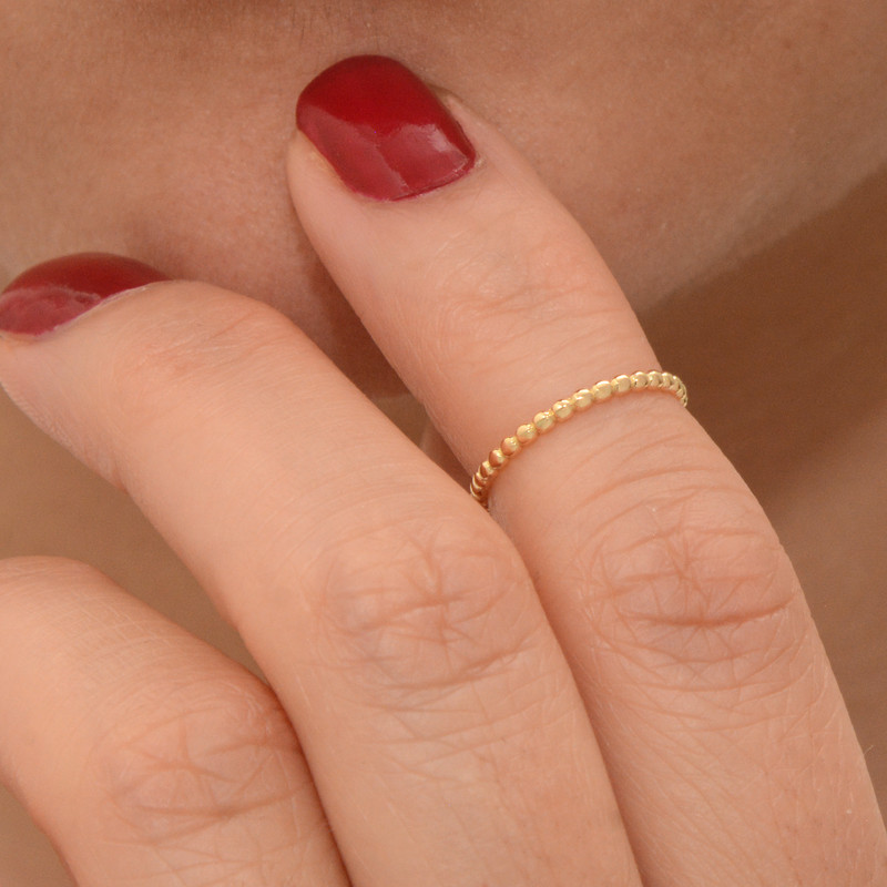 انگشتر طلا 18 عیار زنانه طلای مستجابی مدل نیم بند کد 7