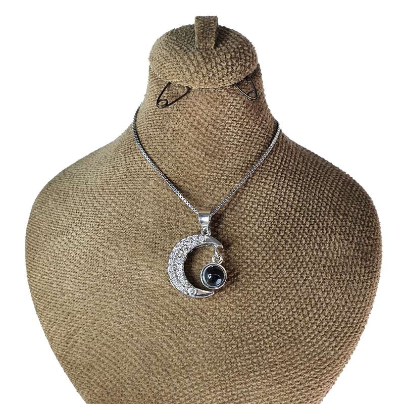 گردنبند نقره زنانه مدل ماه