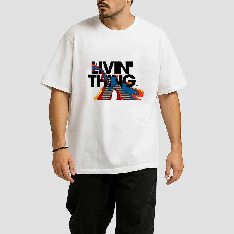 تی شرت مردانه آستین سه ربع پنبه دورو مدل livin