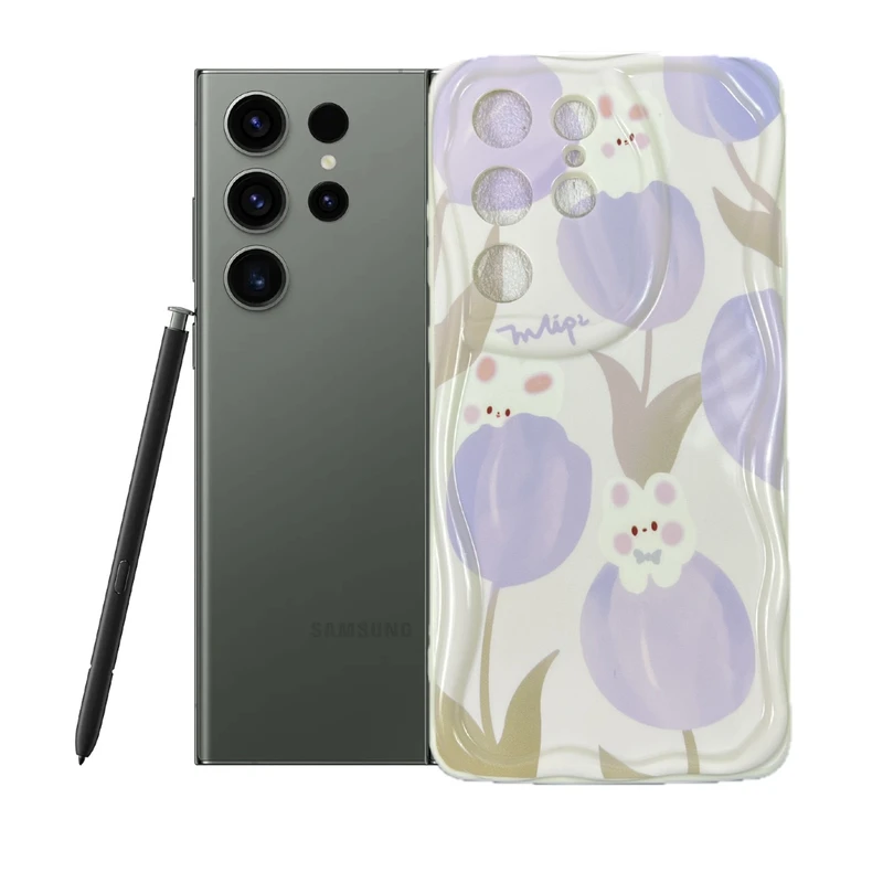 کاور طرح خرگوش و لاله مناسب برای گوشی موبایل سامسونگ Galaxy S23 Ultra
