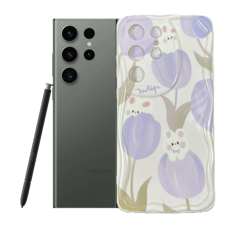 کاور طرح خرگوش و لاله مناسب برای گوشی موبایل سامسونگ Galaxy S23 Ultra