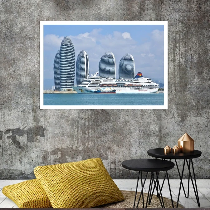 تابلو بکلیت طرح کشتی مسافربری Star Cruises مدل قاب شاسی W-s8039