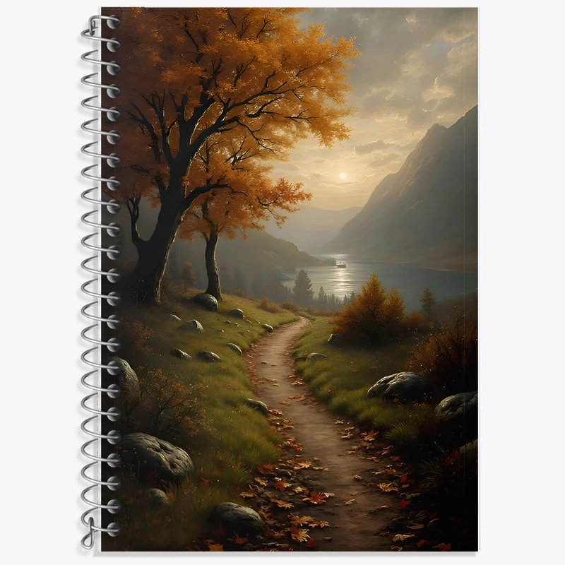 دفتر نت موسیقی 50 برگ خندالو طرح منظره طبیعت کد F6637