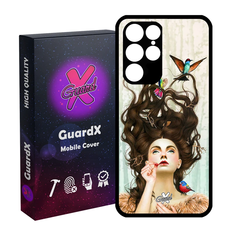 کاور گارد ایکس طرح Girl مدل Glass10290 مناسب برای گوشی موبایل سامسونگ Galaxy S22 Ultra