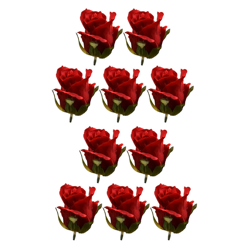 گل مصنوعی مدل سرگل رز هلندی بسته 10 عددی
