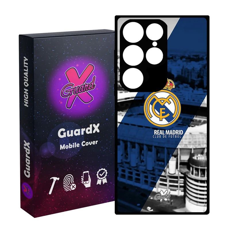کاور گارد ایکس طرح Real Madrid مدل Glass10054 مناسب برای گوشی موبایل سامسونگ Galaxy S24 Ultra