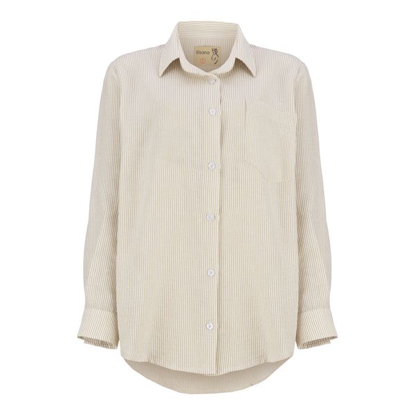 مانتو شومیزی زنانه السانا مدل سولینا کد 220519 رنگ کرم