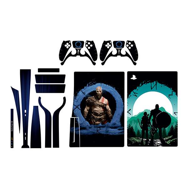 برچسب کنسول بازی  پلی استیشن 5 توییجین وموییجین مدل God of war 06