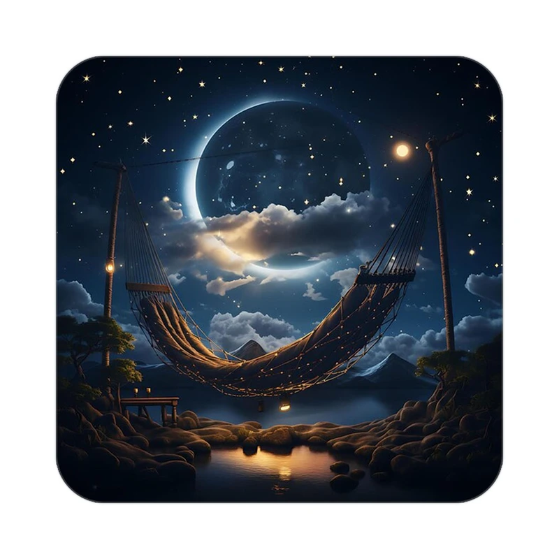 زیر لیوانی کاکتی طرح ماه و ستاره مدل mp52749