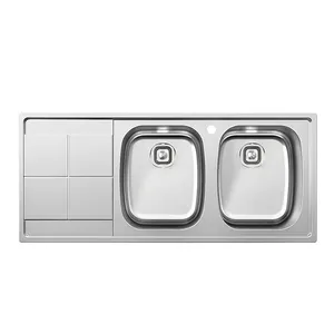 سینک ظرفشویی استیل توکار دو لگنه پلی استیل مدل ونوس کد 135