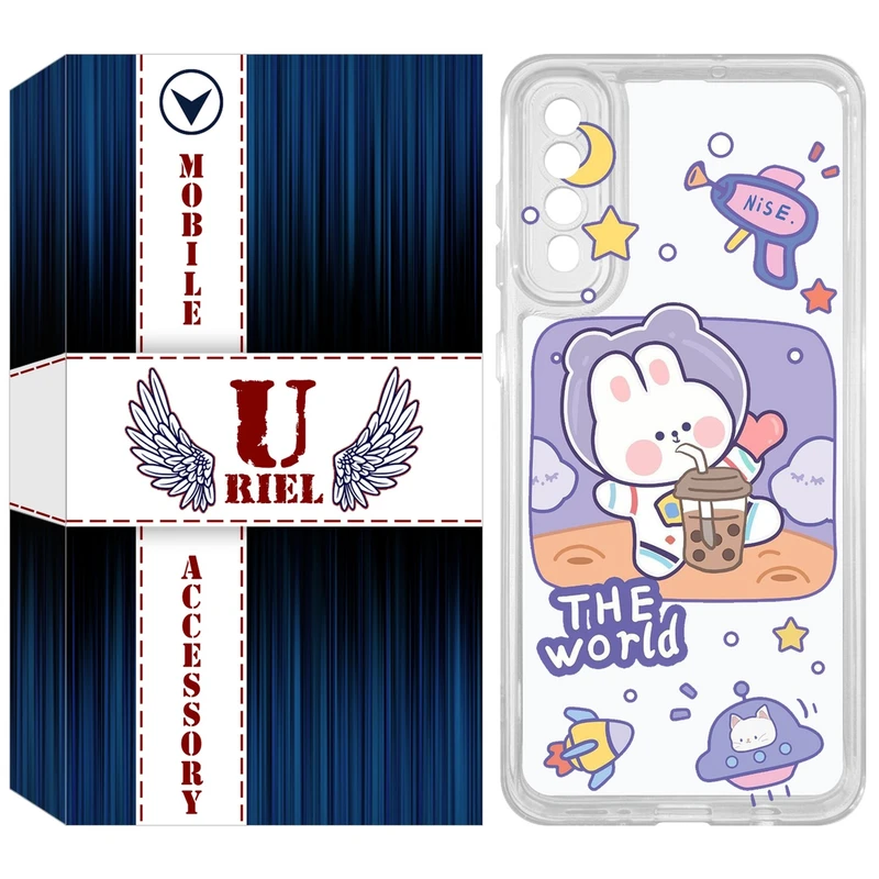 کاور یوریل مدل Clear کد 8 طرح خرگوش فضانورد مناسب برای گوشی موبایل سامسونگ Galaxy A50 / A50S / A30S