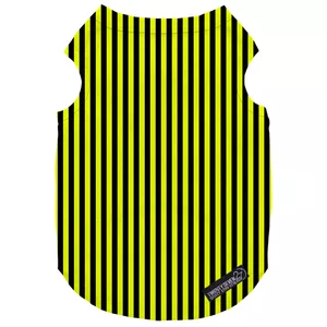 لباس سگ و گربه 27 طرح Black & Yellow Stripes کد MH227 سایز S