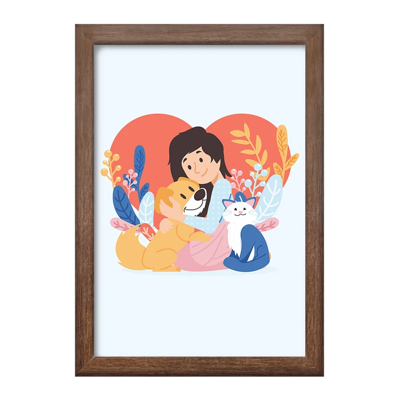 تابلو خندالو طرح حمایت از حیوانات کد 27386