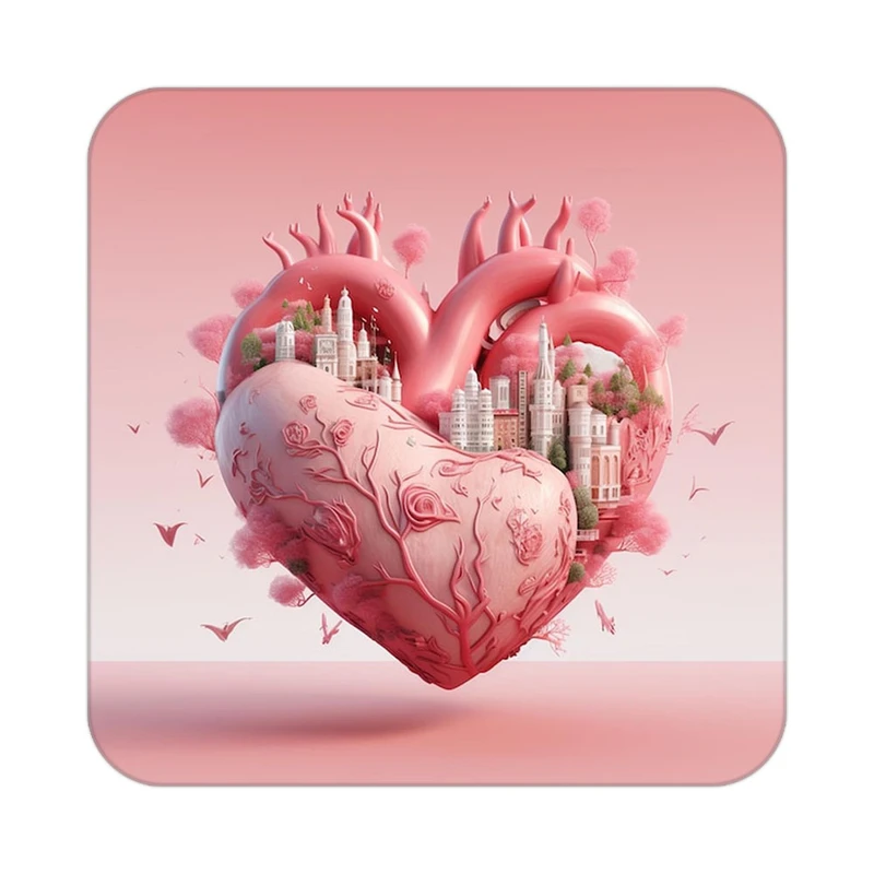 زیر لیوانی کاکتی مدل عاشقانه کد mp10347