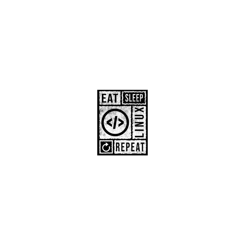 استیکر لپ تاپ لولو طرح برنامه نویسی EAT SLEEP LINUX REPEAT کد 691
